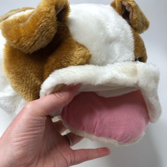 VINTAGE Kellytoy Tan White Bulldog Plush Stuffed Dog Animal Plushie Kids Stuffie - Picture 10 of 14